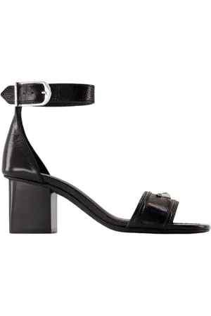 Zadig & Voltaire Buty, Kobieta, Czarny, 39 EU, Czarne Skórzane Sandały Caprese Wings