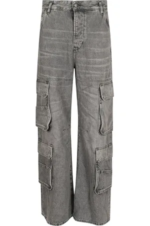 Diesel Jeansy, Kobieta, Szary, W27, Bawełna, D-Sire Cargo Jeansy