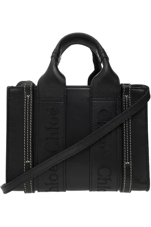 Chloé Torebki, Kobieta, Czarny, ONE SIZE, Skóra, Woody Mini Shoulder Bag
