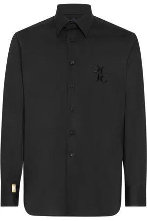 BILLIONAIRE Koszule, Mężczyzna, Czarny, XL, Long Sleeve Tops