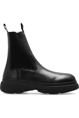 Burberry Buty, Mężczyzna, Czarny, 41 EU, Skóra, Botki Chelsea Creeper