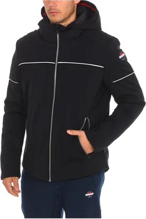 Vuarnet Kurtki, Mężczyzna, Czarny, 3XL, Wodoodporna Pikowana Kurtka z Kapturem