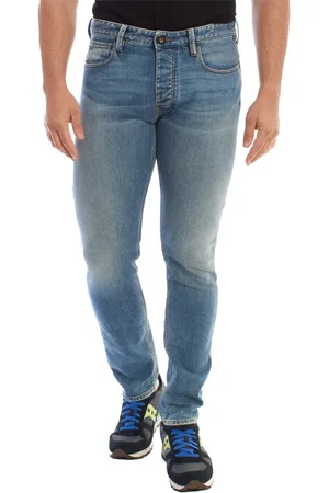 Emporio Armani Jeansy, Mężczyzna, Niebieski, W32, Denim, Jeansyy Slim Fit Denim