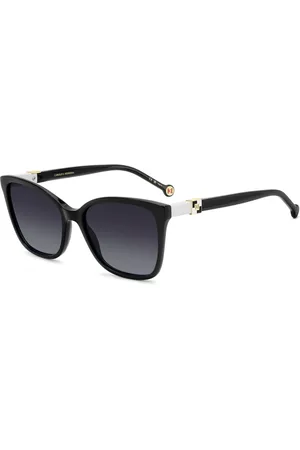 Carolina Herrera Akcesoria, Kobieta, Czarny, 56 MM, Len, Okulary przeciwsłoneczne