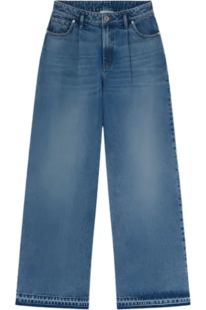 Halfboy Jeansy, Kobieta, Niebieski, W26, Denim, Jeansyy z szeroką nogawką w jasnym niebieskim denimie