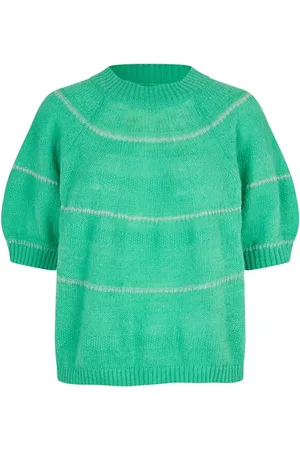 Lollys Laundry Swetry, Kobieta, Zielony, XS, Wełna, Neonowo Zielony Sweter Dzianinowy