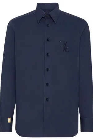 BILLIONAIRE Koszule, Mężczyzna, Niebieski, M, Long Sleeve Tops