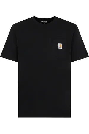 Carhartt Koszulki, Mężczyzna, Czarny, S, Bawełna, Koszulka z Kieszonką