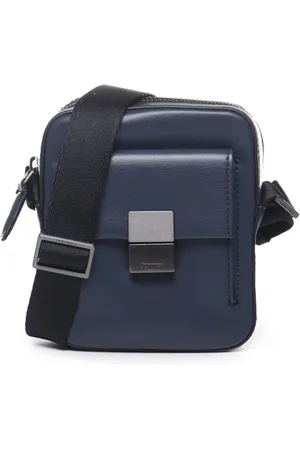 Calvin Klein Torebki, Mężczyzna, Niebieski, ONE SIZE, Skóra, Torba Crossbody