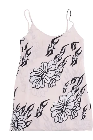 Obey Koszulki, Kobieta, Wielobarwność, M, Kwiatowa Sukienka Bez Rękawów Off White