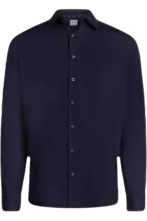 Calvin Klein Koszule, Mężczyzna, Niebieski, 5XL, Bawełna, Kolekcja Niebieskich Koszul