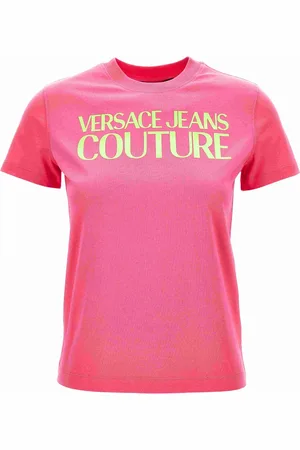 VERSACE Koszulki, Kobieta, Różowy, XS, T-shirty i Pola Różowe
