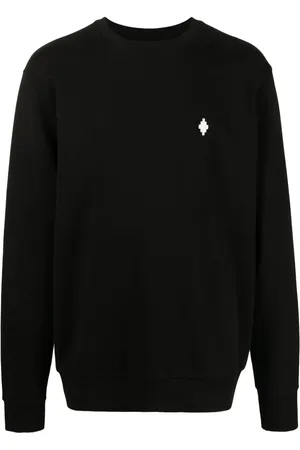 MARCELO BURLON Bluzy, Mężczyzna, Czarny, S, Klasyczna bluza Cross Regular Crewneck
