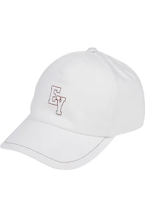 ELEVENTY Akcesoria, Mężczyzna, Biały, ONE SIZE, Bawełna, Bawełniana czapka baseballowa