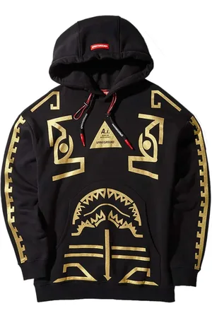 Sprayground Bluzy, Mężczyzna, Czarny, S, Czarny sweter graficzny