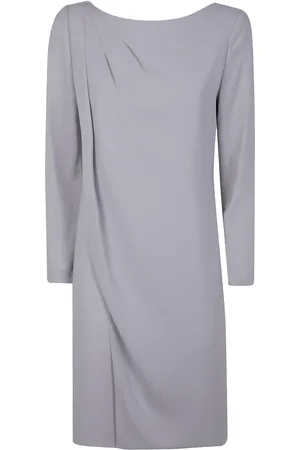 Emporio Armani Sukienki, Kobieta, Szary, XS, Szara Sukienka z Szczegółami na Zamek