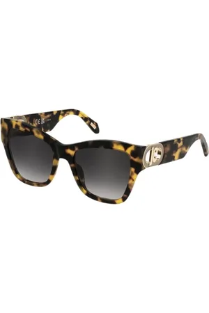 Roberto Cavalli Akcesoria, Kobieta, brązowy, ONE SIZE, Okulary przeciwsłoneczne z kobiecym kształtem i metalowymi detalami