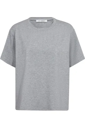 Co`Couture Koszulki, Kobieta, Szary, XL, Bawełna, Stone Tee Top