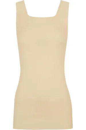 Cortana Koszulki, Kobieta, Beżowy, M, Bawełna, Alaska Sleeveless Top