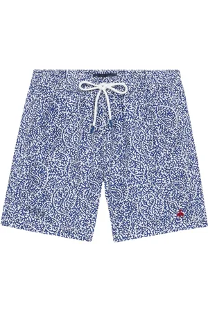 Brooks Brothers Stroje kąpielowe, Mężczyzna, Wielobarwność, S, Poliester, Niebieskie szorty kąpielowe Coral Reef