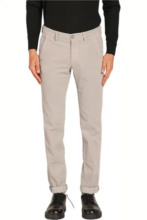 Masons Spodnie, Mężczyzna, Zielony, 2XL, Bawełna, Spodnie chino męskie Torino ze sztruksu 1500 prążkowane, krój slim fit