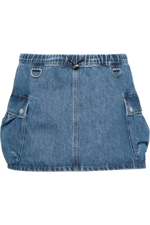 COPERNI Spódnice, Kobieta, Niebieski, S, Denim, Denimowa Spódnica Cargo