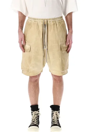 Rick Owens Szorty, Mężczyzna, Beżowy, M, Szorty Cargo Pergamin Ss 25