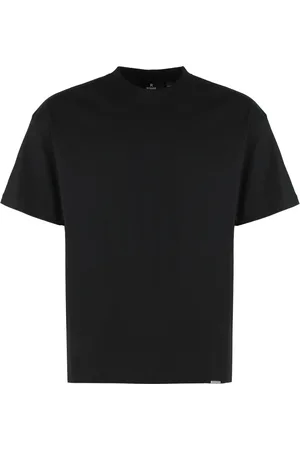 Represent Koszulki, Mężczyzna, Czarny, M, Bawełna, Prążkowany T-shirt z bawełny z okrągłym dekoltem