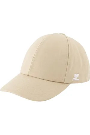 Courrèges Akcesoria, Mężczyzna, Beżowy, ONE SIZE, Bawełna, Klasyczna czapka z bawełny