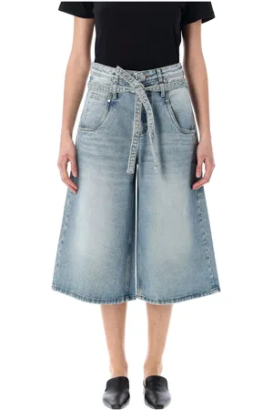 Low Classic Szorty, Kobieta, Niebieski, M, Denim, Niebieskie Szorty Bermudzkie z Paskiem