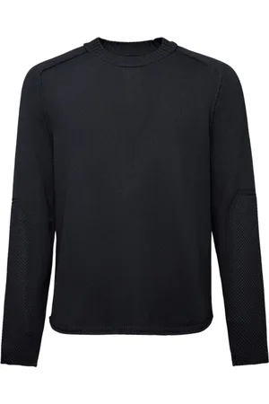Premiata Swetry, Mężczyzna, Czarny, S, Len, Fresco Fine Jersey z łatami i golfem czarny