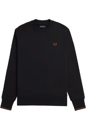 Fred Perry Bluzy, Mężczyzna, Czarny, M, Czarna Bluza Klasyczny Styl