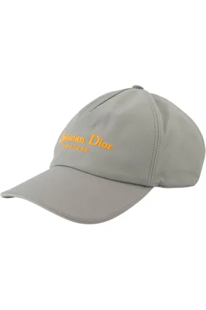 Dior Akcesoria, Mężczyzna, Szary, L, Bawełna, Stylowa Czapka Couture