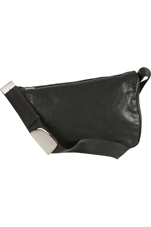 Burberry Torebki, Mężczyzna, Szary, ONE SIZE, Skóra, Torba na ramię Shield Messenger Bag