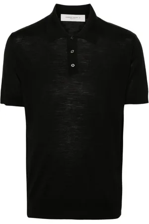 Golden Goose Koszulki, Mężczyzna, Czarny, M, Wełna, Giotto Polo Shirts