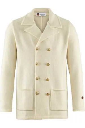 BUSNEL Płaszcze, Mężczyzna, Biały, S, Wełna, Tom Jacket