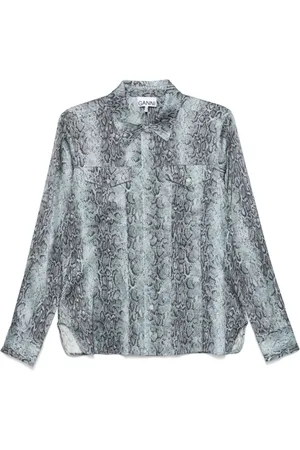 Ganni Bluzki, Kobieta, Czarny, M, Spandex, Celeste Shirt