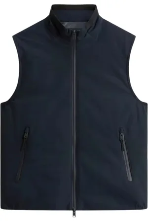 Woolrich Kurtki, Mężczyzna, Niebieski, L, Żeglarski Dwuwarstwowy Kamizelka Niebieska