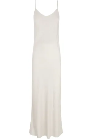 Cortana Sukienki, Kobieta, Szary, XL, Metaliczna srebrna jedwabna sukienka typu slip dress