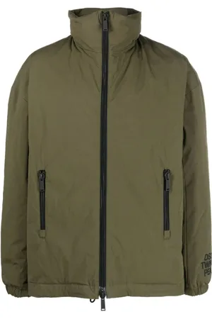 Dsquared2 Kurtki, Mężczyzna, Zielony, M, Bawełna, Zielona kurtka bomberka z bawełny