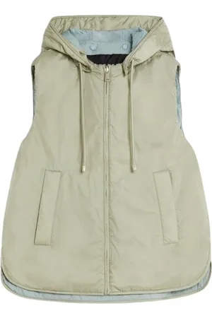 Max Mara Kurtki, Kobieta, Zielony, L, Dwustronna kamizelka z sierści wielbłądziej
