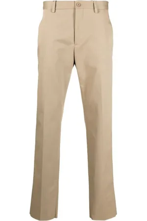 Etro Spodnie, Mężczyzna, Beżowy, S, Bawełna, Spodnie Tailored z Średnim Stanem