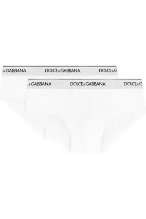 Dolce & Gabbana Bielizna, Mężczyzna, Biały, XL, Zestaw dwóch bawełnianych fig z logo