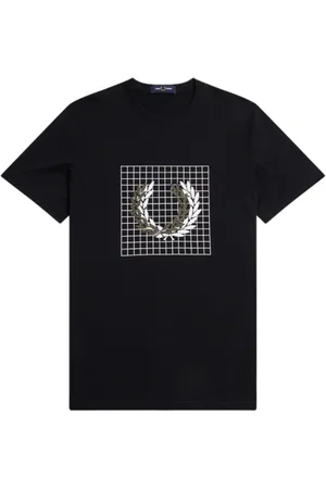 Fred Perry Koszulki, Mężczyzna, Czarny, S, Bawełna, T-Shirt