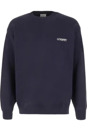 MARCELO BURLON Bluzy, Mężczyzna, Niebieski, L, Bawełna, Maglieria Sweatshirt