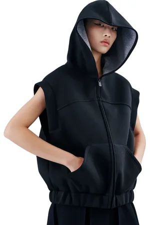 BACON Kurtki, Kobieta, Czarny, S, W NEW Order Gilet Jacket Fleece Czarny