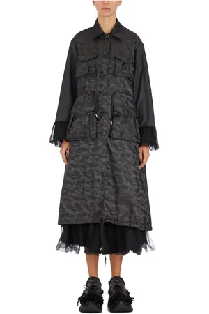 Comme des Garçons Płaszcze, Kobieta, Czarny, S, Utility Overshirt