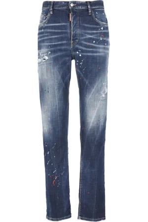 Dsquared2 Jeansy, Mężczyzna, Niebieski, M, Bawełna, Skater Slim Jeansy