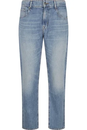 7 for all Mankind Jeansy, Mężczyzna, Niebieski, W29, Jasne lniane dżinsy Straight