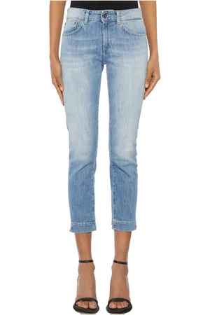 Dondup Jeansy, Kobieta, Niebieski, W25, Denim, Krótkie jeansy denimowe